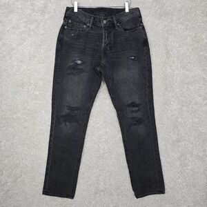Abercrombie Fitch‎ Rustin Jeans Men’s 29x30 Black Athletic Skinny Distressed